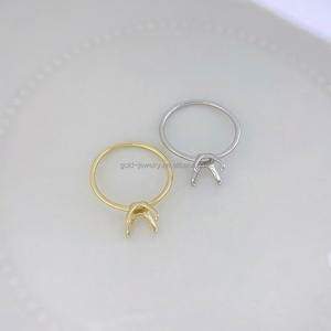 Montatura per Anello <span class=keywords><strong>di</strong></span> <span class=keywords><strong>Fidanzamento</strong></span> Personalizzata <span class=keywords><strong>in</strong></span> <span class=keywords><strong>Oro</strong></span> Giallo e Bianco per Donna - Product Image 4