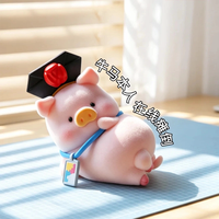 Boîte Mystère TOYZERO PLUS Lulu la Cochonnette – Coffret de 8 Figurines Surprise Série Bureau – Figurine d'Action en PVC Cochon Mignon – Jouet de Collection Original