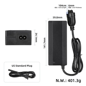 Chargeur 42,0 V 2,0 A avec prise US EU UK pour trottinette électrique, adaptateur secteur universel et câble d'alimentation pour divers types - Product Image 2