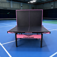 Table de ping-pong pliable double détachable, fournie directement par l'usine, en MDF de 25 mm, pour intérieur