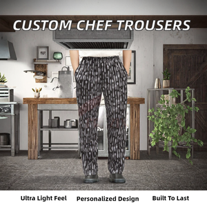 ชุดเชฟ Vesbhusha ขายดี ชุดยูนิเซ็กซ์ ผ้าทวิลโพลีเอสเตอร์/คอตตอน แขนครึ่งสีดำ สกรีนโลโก้ลายเส้นวาดมือ มีสินค้าในสต็อก สำหรับร้านอาหาร - Product Image 2