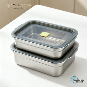 Boîte de conservation en titane pur avec couvercle rectangulaire hermétique, boîte de rangement pour réfrigérateur, boîte de pique-nique, boîte à lunch - Product Image 2