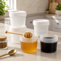 Bocaux hermétiques pour aliments 50 ml à large ouverture, givrés, avec couvercle à vis, pour épices, miel, sauces, empilables, compatibles congélateur, logo personnalisé