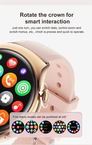Reloj Inteligente para Mujer M11 2025, IP68, Carga Inalámbrica, Llamadas Bluetooth, NFC, Asistente de Voz con IA, Brújula, Correa de Cuero, Nuevo Smartwatch - Product Image 5