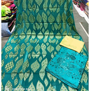 Vente chaude Faransawi Robe De Mariée 100% Soie Respirant Multicolore Imprimé Cristal Pierres Dirac Somali Tissu Tissé En Gros - Product Image 1