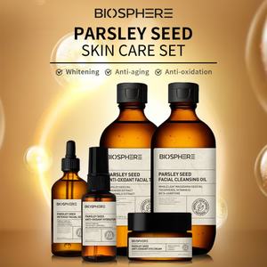 Organic Natural Whitening Anti-aging Freckle Removing Glow Anti-Oxidant Facial Kit Parsley Seed <b>Skin</b> Care Set for Face - Product Image 6