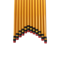 Crayons triangulaires géants en bois rouge HB, 7,5 pouces, corps jaune, emballage en vrac, certifiés EN71 ISO, pour étudiants et fournitures de bureau
