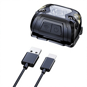 Linterna Frontal Multimodo con Sensor de Luz Roja Lateral Cálida, Recargable por USB, Incluye Cable, Equipo Portátil para Actividades Nocturnas en Múltiples Escenarios - Product Image 6