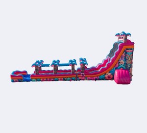 Toboggan aquatique gonflable tropical Tiki commercial à 2 voies avec glissière aquatique, toboggan aquatique géant gonflable pour adultes et enfants - Product Image 4