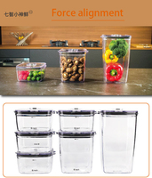 Groothandel BPA-vrije plastic vacuüm luchtdichte vaatwasserbestendige moderne vierkante opbergcontainer stapelbare bus voor gedroogd fruit