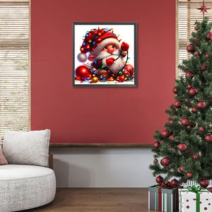 क्रिसमस हीरे की पेंटिंग के साथ जीमा रंगीन रोशनी डाय 5 डी बी ड्रिल कस्टम डायमंड पेंटिंग बड़े आकार की किट - Product Image 2