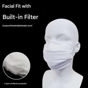 Masque en coton plat épaissi et dégraissé, tissé mécaniquement haute densité, anti-poussière, anti-cendres, pour la protection du travail et l'utilisation en entrepôt - Product Image 2