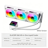 Refroidisseur d'eau pour processeur tout-en-un 360 mm pour jeux, débit d'air 71 CFM, compatible avec les sockets LGA1700 et AM5