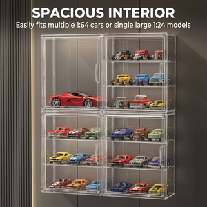 Boîte de <span class=keywords><strong>rangement</strong></span> Henry, présentoir pour voitures, boîte de <span class=keywords><strong>rangement</strong></span> pour modèles de voitures, jouets pour enfants, plateau de classification transparent - Product Image 1