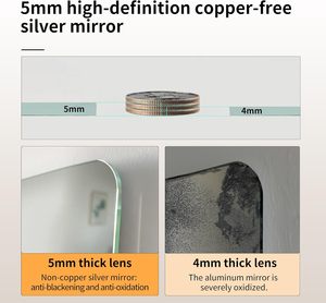 Espejo de Baño Ovalado LED de 24V con Iluminación Trasera, 36x24 Pulgadas, Sin Marco, Antivaho Inteligente, Impermeable con Memoria - Product Image 4