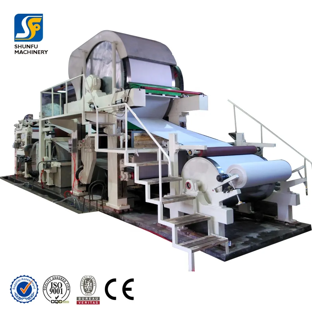 Toilet paper rolls production line with paper cutting machine and packing machine