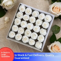 Aierflorist 25pc Hadiah Hari Valentine Bunga Sabun Beraroma Mawar Bunga Abadi Kepala Bunga Awet DIY Bunga Buatan