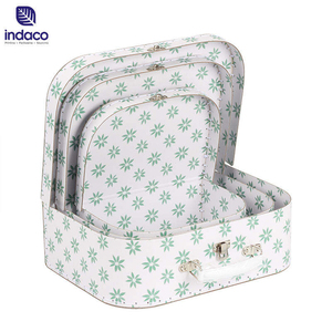 Set of 3 <b>Christmas</b> Paper Cardboard Suitcase Gift Packaging Favor <b>Box</b> with Handle - Product Image 3