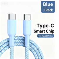 Câble de données tressé en cuivre pur OEM ODM, double Type-C, charge rapide PD 60W, transfert de données, compatible avec les téléphones mobiles iPhone