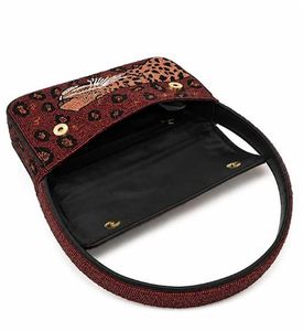 Sac à bandoulière de luxe fait main en perles de verre à motif léopard, sac à main tendance pour femme, personnalisation OEM ODM, vente en gros - Product Image 1