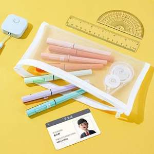 Sac d'art A4 spécial pour l'examen d'entrée au collège Porte-stylo en maille transparente Fermeture à glissière pour certificat de billet d'admission - Product Image 4