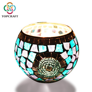 ديكور ديوالي بيع بالجملة شموع فسيفساء ملونة شموع زجاجية رخيصة لحفلات الزفاف والديكور المنزلي - Product Image 5