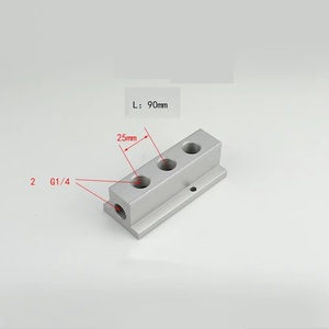 Nhỏ Gọn Loại 1/4 "Bsp Nữ 2 3 4 5 6 7 8 9 10 Cách 4-12 Cổng Rắn Nhôm T-Hình Dạng Không Khí Đa Dạng Khối <span class=keywords><strong>Splitter</strong></span> - Product Image 5