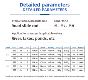 Caña de pescar con señuelo de carbono de fundición larga con un mango de pistola y un mango recto, adecuado para la pesca con señuelos de corriente. - Product Image 4