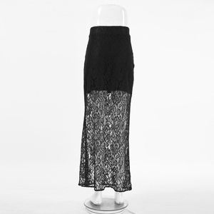 Jupe Longue Sexy en Dentelle pour Dames Mûres, Transparente, Longueur Midi, Vêtements d'Été 2024, Dropshipping Mode - Product Image 6
