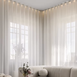 Rideaux Transparents Blancs Personnalisés <span class=keywords><strong>en</strong></span> Polyester Doux et Lumineux, Filtrant la Lumière, pour Fenêtre - Smart Cutains - Product Image 3