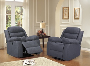 <span class=keywords><strong>Fauteuil</strong></span> inclinable manuel moderne HOMERS, siège individuel en velours, repose-pieds extensible, mouvement inclinable et basculant <span class=keywords><strong>pour</strong></span> salon - Product Image 6