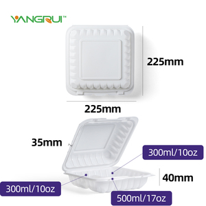 Khay đựng thức ăn dùng một lần bằng nhựa PP 3 ngăn, dung tích 1100ml, có thể dùng lò vi sóng, kèm nắp đậy, xuất xứ nhà máy - Product Image 2