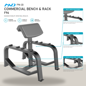 Trendige Indoor Dual-Funktions-Preacher-Curl-Bank MND Fitness-Studioausrüstung für Boutique-Gyms in kommerzieller Qualität - Product Image 1