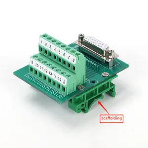 Solderless DB9 15 25 37 Serial Port Trunk terminal adapter board Male and female guide rail terminal block