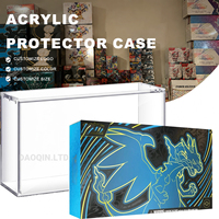 Estuche de exhibición de acrílico transparente para colección PTCG UPC Ultra Premium con tapa magnética N52, 8 años sin amarilleo