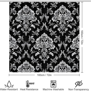 Blue Framed Seal Pups Polyester Shower <b>Curtain</b> <b>Bathroom</b> <b>Curtain</b> Digital Print Custom Print Waterproof Bulk Wholesale Modern - Product Image 4