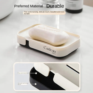 YUYANG Plastic Soap Box Organizer Bathroom <b>Accessories</b> Hanging Soap Box With Drain Drawer <b>Shower</b> Storage Soap Holder - Product Image 5