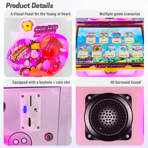 Console Arcade Doppia Postazione a Moneta Personalizzabile con Spina 110/220V, Macchina Puzzle a Reazione Rapida con Premi in Inglese - Product Image 2