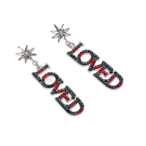 Love Letter <b>Stud</b> <b>Earrings</b> Rose Gold Zinc Alloy Micro Insert Party Fashion Jewelry - Product Image 2