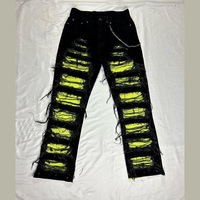 DiZNEW Mode Hip Hop Streetwear Skinny Déchiré Damage Pantalon Scratch Distressed Denim Pant Vêtements de créateurs pour hommes Jean pour hommes