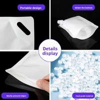 Pochette à bec verseur blanc laiteux en PET/PE de qualité alimentaire pour emballage de boissons, avec impression gravure personnalisée pour le thé au lait en gros