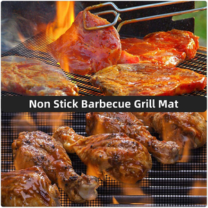 Quick Shipment Tariff Reduction 40x33cm Non-Stick Reusable <strong>Grill</strong> Mats Baking Accessories for <strong>Grilling</strong> Meat, <strong>Vegetables</strong> - Product Image 3