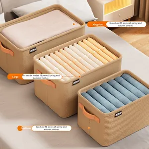 Fabric Foldable Clothing Organizer <strong>Storage</strong> <strong>Basket</strong> for Desktop Toy Pants Bra Wardrobe <strong>Storage</strong> Living Room <strong>Storage</strong> Box Organizer - Product Image 2