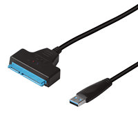 Adaptor USB 3.0 ke SATA 3 untuk Hard Drive 22Pin 2.5 Inch, Kabel Data SSD HDD untuk Hard Drive Eksternal UASP 21 Cm