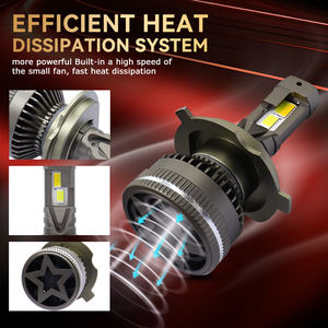 Nuevas Bombillas LED H4 de 130W y 12V con Control por Aplicación, Luz Blanca y Amarilla para Niebla y Conducción, Resistentes al Agua IP67, 11000LM, Ajuste Universal para Automóviles - Product Image 5