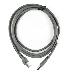 Kabel pemindai USB AM ke RJ45 untuk Simbol LS2208 LS9208 pemindai kode batang kabel USB