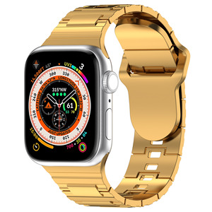 Correa de reloj inteligente de silicona para <span class=keywords><strong>Apple</strong></span> <span class=keywords><strong>Watch</strong></span>, correa de reloj de goma de metal imitado para Iwatch Series 8 7 Ultra 41mm 45mm 49mm - Product Image 5