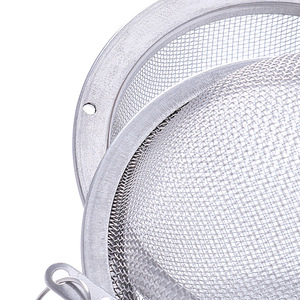 Boules à thé et filtres à thé sur mesure en acier inoxydable 304, récipients à soupe à double boucle, et mélangeurs à épices avec surfaces en maille. - Product Image 4