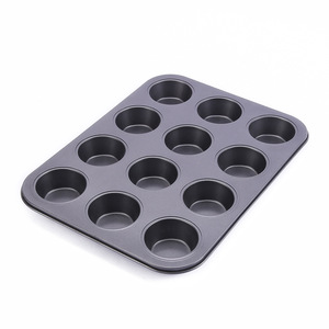 Carbon Steel Cake Mold 12 Hole Non-Stick Baking Pan Rectangle Multi Functional Cake Tools - Product Image 1