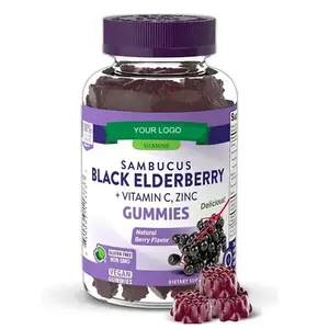 High Antioxidant Black Elder berry Gummies Holunder beerex trakt Ergänzung für Kinder & Erwachsene